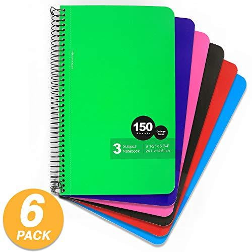 Emraw Top Bound Spiral Memo Books 120 Sheets College Ruled Wire Binding