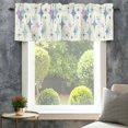 thumbnail image 4 of Purple Yellow Diamond Farmhouse Short Window Curtain Valances, Modern Geometric Middle Century Rod Pocket Kitchen Valances for Living Room Bedroom Bathroom Cafe 54" x 18", 4 of 8