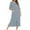 Gray, variant on Diufon Women's Soft Nightdress Casual Loose Crew Neck Half Sleeve Pajamas Dress Solid Color Slit Nightgown with Pockets