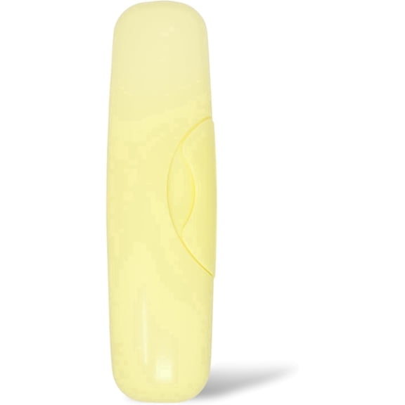 RADIUS Toothbrush Travel Case for Big Brush/Original/ Scuba Brushes, BPA-Free Recycled Plastic, 6.88H - 1.5W - 2L in - Lemon