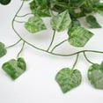 thumbnail image 3 of Faux Green Leaf Garland for Wedding Decor,Fake Hanging Plant for Table Mantle Decoration,5Pcs Artificial Grape Creeper Leaves Color Print Vine Garden Wall Hanging Rattan, 3 of 8