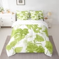 thumbnail image 2 of Homewish Boys Girls Green Leaves Bedding Comforter Set 7pcs,Tropical Floral Flowers Queen Bedding Sets Super Cozy,Botanical Plants Queen Sheet Sets,Breathable Home Decor,Reversible, 2 of 8