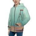 thumbnail image 2 of Xecao Vintage Brass Balance Scale Pattern Zip Up Hoodies for Boys Girls, Sweatshirt with Pockets-Medium, 2 of 6