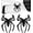 Black, variant on 3D Spider Emblem, Personalized Cool Metal Spider Shape Logo Car Body Sticker, Decorative Badges Sticker for Bumper Fender Side Door Window, Exterior Car Accessories (Silver)