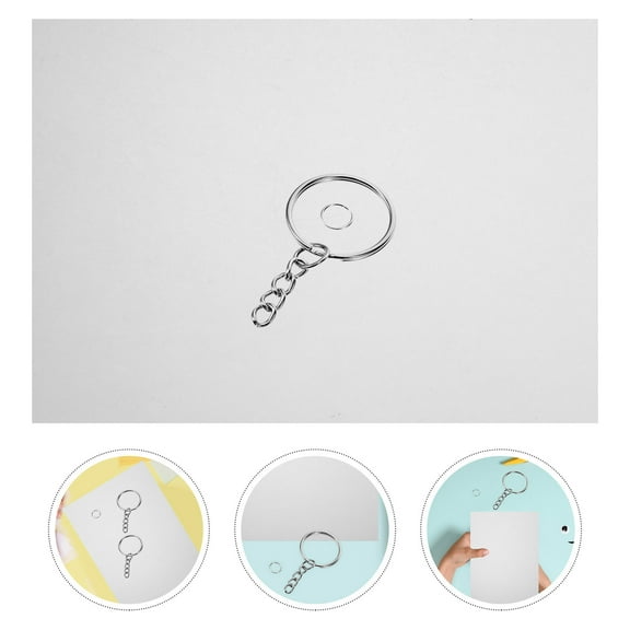 FRCOLOR 1 Set Printable Heat Shrink Sheets Portable Heat Shrink Sheets and Bulk Keychain for Craft DIY Ornaments