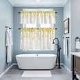 thumbnail image 3 of Yellow Polka Dot Kitchen Curtains Sets for Windows 36 Inch Length, Ombre Abstract White Monochrome Rod Pocket Window Treatments Tier Curtains and Valances Set for Bedroom/Bathroom, 3 of 8