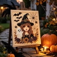 thumbnail image 3 of Halloween Witch Ghost Diamond Art Kit 7.9x7.9 inch Special Shaped Rhinestones & Dark Gothic Style for Beginners Fall Home Decoration Seasonal Party Activity & Handmade Gift by MPOISVA, 3 of 7