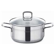 Kitchen Flower Master Stainless Steel Cookware, 3-Ply Impact Bonding Bottom Sauce Pot (20cm)