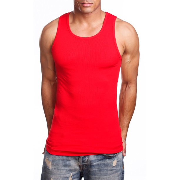 J. METHOD Men's Comfy Ribbed Knit A-Shirts Undershirts Tank Tops S-5XL ...