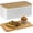 Diamond White, variant on Large Bread Box for Kitchen Countertop Corner Breadbox for Homemade Bread Metal White Honeycomb Pattern Embossed Bread Storage Container Bin with Bamboo Lid