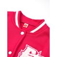 thumbnail image 4 of Mikrdoo Girls's Varsity Baseball Jacket Casual Embroidery College Fleece Warm Jacket Coat, 4 of 9