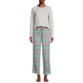 thumbnail image 2 of Muk Luks Women's Henley and Printed Pants, 2-Piece Pajama Set, 2 of 5