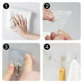 thumbnail image 5 of FLONOZZ Self Adhesive Wall Hooks, 20 Pack Transparent Reusable Seamless Hanging Hooks, 5 of 8