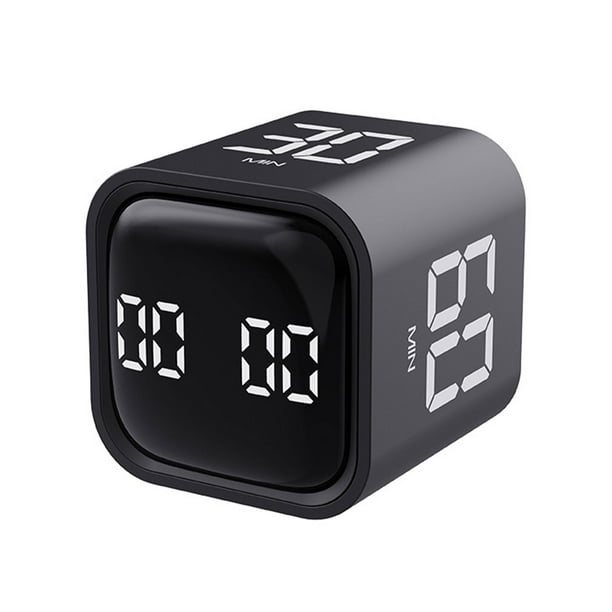 Bewildely Herramienta manual de gestión del tiempo: chip sensor de gravedad integrado de 500 mAh y alarma digital para quedarse en casa Electrodomésticos Negro