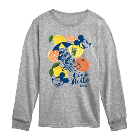 Disney - Ciao Bella Mickey - Youth Boys Long Sleeve Graphic T-Shirt