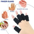 thumbnail image 5 of 20Pcs Finger Sleeve Protector Thumb Braces Soft Breathable Elastic Relieving Pain Finger Sleeves Thumb Brace Support-Black Gray, 5 of 8
