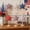 multicolor#153, variant on Patriotic Star Decorations, Independence Day Table and Desk Ornaments, 4 Styles, Fabric with Wooden Stands, Festive Holiday Home Decor, No Assembly
