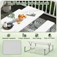thumbnail image 5 of Topbuy Picnic Table Bench Set for 8 Person Outdoor Camping Table & 2 Benches with Metal Frame All-Weather Tabletop White, 5 of 10