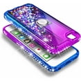 thumbnail image 7 of Nagebee Case for iPod Touch 7th 6th 5th Generation, iPod Touch 7 6 5 Gen with Screen Protector, Liquid Glitter Floating Bling Diamond [Ring Holder & Wrist Strap] Women Girls (Purple/Blue), 7 of 7