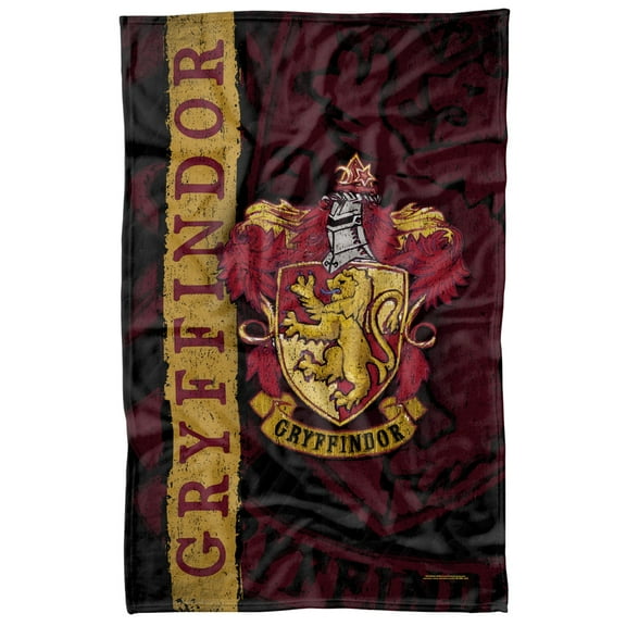 Harry Potter Blanket, 36"x58" Harry Potter House Crest Gryffindor Fleece Blanket