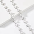 thumbnail image 7 of 0.9 Yards Rhinestone Pearl Flower Chain 0.4 inch Wide Trim Rhinestone Chain Trim Chain Pearl Trim Applique for Wedding Dress Sewing Crafts Bridal Costume Embellishment DIY Decor Silver 1pc, 7 of 7