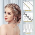 thumbnail image 3 of GOOHOCHY 10 peines laterales con pinza para el cabello, 14 dientes, para novia, velo de boda, para mujeres y niñas (transparentes), 3 of 7