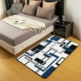 thumbnail image 2 of Area Rug For Living Room,Black And Grey White Navy Blue Rug Washable,Geometric Carpet,Fashion 3D Grid Striped Decorative Accent Rugs For Dining Room, 2 of 6