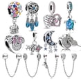 thumbnail image 2 of Abalorios baratija de plata 925 para pulsera encajar Pandora Globo y cadena de seguridad Joyas de bricolaje Gao Jiahui unisex, 2 of 2