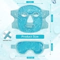 thumbnail image 4 of Mascarilla de hielo reutilizable y de gel frío para hinchazón/ojeras/bolsas de ojos, paquete de hielo para ojos y cara (azul), 4 of 5