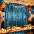 thumbnail image 5 of Shimmer Wall Backdrop, Cable-Mounted Sequin Background Curtain for Wedding Anniversary Birthday Party, Photo Booth, Indoor Reception & Photoshoot Decoration, Glamour Party Decor, 5 of 6
