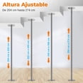 thumbnail image 2 of Tubo para Pole Dance Profesional SereneLife, Giratorio 360°, Altura Ajustable, Portátil y Desmontable, Bastón de Baile, Spinning Dancing Pole, Plateado, 2 of 8