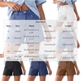 thumbnail image 3 of Women's High Waist Scalloped Hem Denim Shorts A-Line Relaxed Fit Shorts for Women Light Blue S, 3 of 8