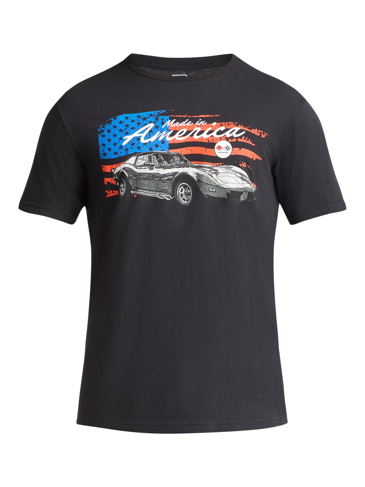 Chevrolet Corvette, Men's & Big Men's Graphic T-Shirt, Patriot Vette, Sizes S-3XL