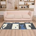 thumbnail image 2 of Yayeee Runner Rug for Bedroom 2'x6' Machine Washable Hallway Non Slip Mat, Black and Blue Cat, 2 of 8
