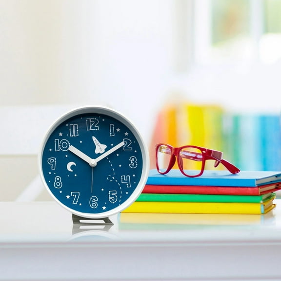 NEXTIME ALARM CLOCK ROCKET - WHITE/BLUE