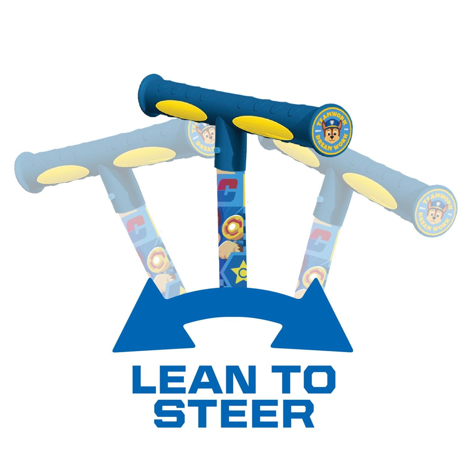 Paw Patrol 3 Wheel Scooter and Helmet Set - Blue - Chase - 50lbs - Unisex - Toddler - Ages 2-5