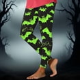 thumbnail image 2 of Kezqiaxn Yoga Pants Women Halloween Bat Print High Waisted Soft Workout Trousers Plus Size Fashion Fall Clothes Black D M, 2 of 6