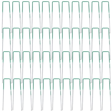 OUNONA 50 Pcs Garden Stakes Tall Plant Stakes Lawn Fixing Size 1 Green