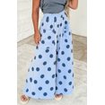 thumbnail image 5 of TinyCribz Women's Wide Leg Pants, Casual Sky Blue Polka Dot XL, 5 of 6