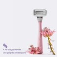 thumbnail image 2 of Flamingo 5-Blade Women's Razor - 1 Razor Handle + 2 Razor Blade Refills - Rose, 2 of 7