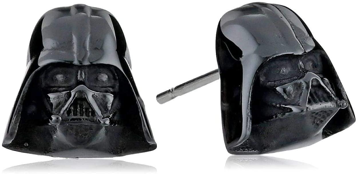 Unisex  Casual  Geeky Star Wars DARTH VADER #2 with Stainless Steel Stud Earrring ~ 7 mm