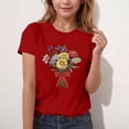 thumbnail image 4 of Zpanxa T-Shirts d'Été pour Filles Imprimé de la Fête de l'Indépendance Col Rond Manches Courtes Haut Polyester Spandex 10-11 Ans, 4 of 6