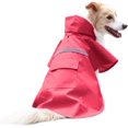 thumbnail image 1 of Large Dog Waterproof Adjustable Rain Poncho Lightweight Reflective Pink XXL, 1 of 6