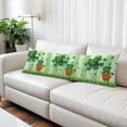 thumbnail image 2 of St. Patrick's Day Body Pillow Covers 20"x54", Spring Shamrock Leaves Gnomes Flower Green Soft Brushed Microfiber Breathable Throw Pillow Covers, Pillowcase with Zipper for Couch Sofa Bedroom, 2 of 9