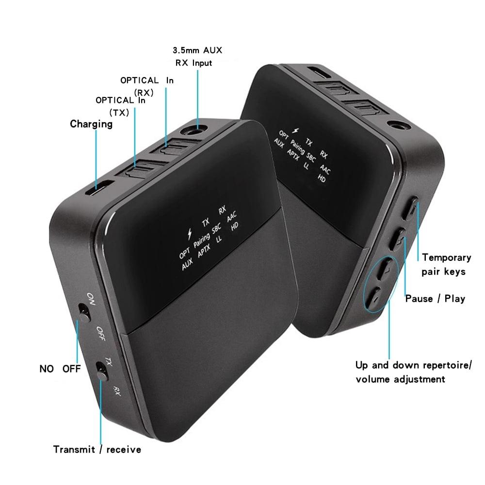 2 in 1 Bluetooth Adapter Bluetooth 5.0 Audio Adapter Bluetooth Transmitter Receiver for TV Laptop Stereo Headphones Speaker Walmart