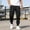 #56-Black, variant on Ceisia Men's Elastic Waist Cargo Pants with Pockets Solid Color Drawstring Comfort Fit Casual Summer Trousers Gifts for Father