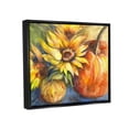 thumbnail image 4 of Stupell Industries Fall Sunflowers & Gourds Botanical & Floral Painting Black Floater Framed Canvas Art Print Wall Art, 31 x 25, 4 of 10