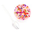 thumbnail image 2 of Restaurantware Argento 5.5 Inch Silver Appetizer Spoons 250 Recyclable Small Dessert Spoons - Crack-Resistant For Appetizers Or Desserts Silver Plastic Tasting Silverware, 2 of 4