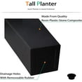 thumbnail image 6 of Tall Planters for Outdoor Plants, Large Resin Flower Pots for Garden, Front Porch, Patio, Indoor - Set of 2 (Black, 28 inch - 2 Pack), 6 of 6