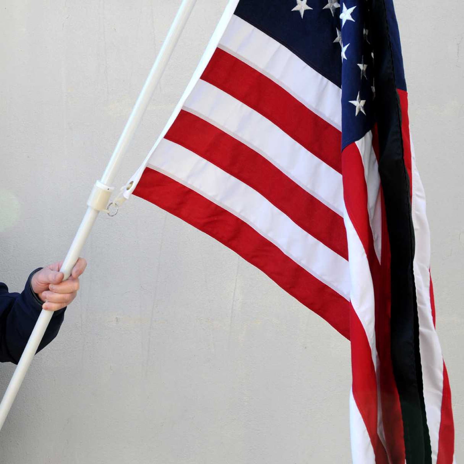 Anley Flag Mourning Streamer (Ideal for 3x5 FT Flag) Half-Mast Mourning Ribbon - Double Stitched - Honoring The Fallen Half-Staff Mourning Streamer